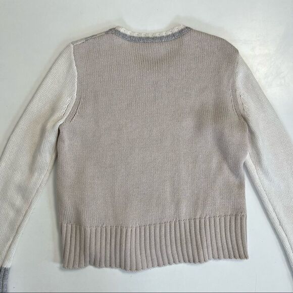 Splendid Mally Colorblock Sweater Leopard Animal Print Neutral Small - Picture 3 of 10